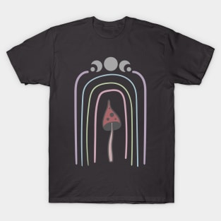 Rainbow Moon Mushroom T-Shirt